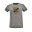 Frauen-T-Shirt Vintage Logo, grau